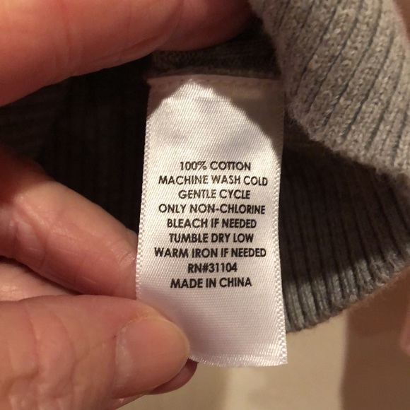 Kim Rogers - XL - Pink with Gray Stripe Small Cable -Cotton Sweater - Picture 4 of 6